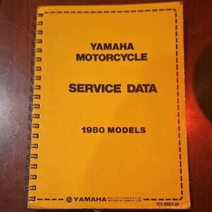 Yamaha Motorcycle Service Manual with Spiral Binding
